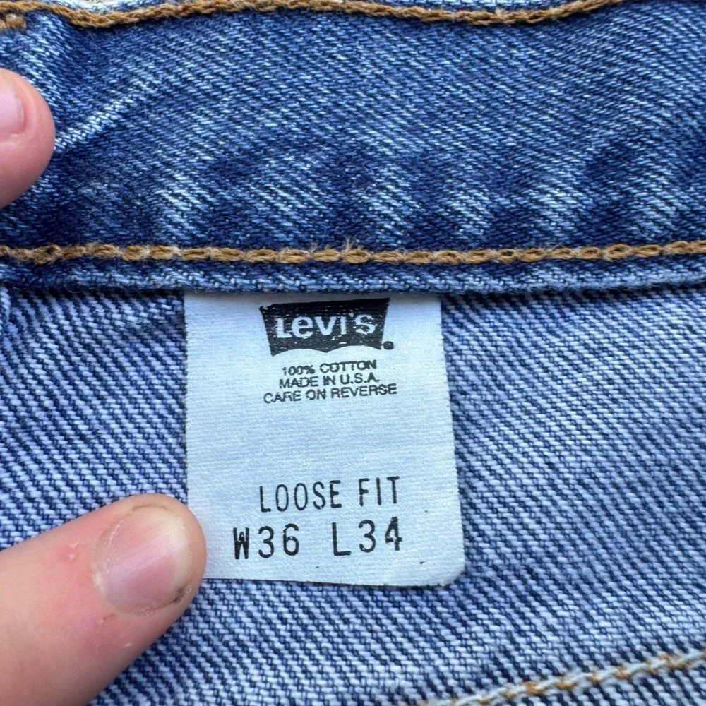 Vintage Y2K Levis 545 Baggy Loose Fit Jeans Blue W36 L34 Made in USA (g4a)